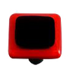Border Collection Brick Red and Black Knob