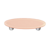 Petal Pink Oval Pull Aluminum Base Finish