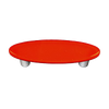 Tomato Red Oval Pull Aluminum Base Finish