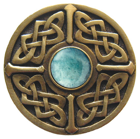 Celtic Jewel Knob  NHK-158-GA  in Antique Brass