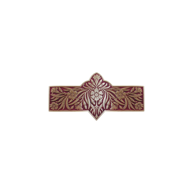 Dianthus Pull Antique Brass/cayenne NHP-678-A  in Antique Brass (Enameled)