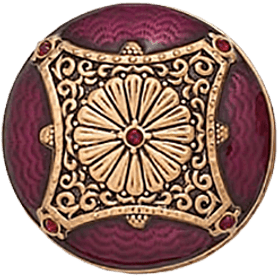 Finish-Museum Gold Plate - ENG. GARDEN with SIAM CRYSTAL