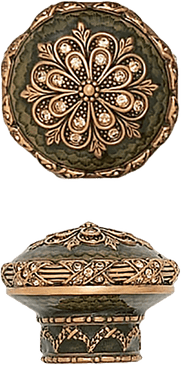 Finish-Museum Gold Plate - OLIVE with LIGHT COLORADO CRYSTAL