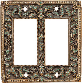 Finish Museum Gold Plate -  ERINITE GRN - JONQUIL CRYSTAL