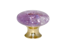 Amethyst with PVD Brass Base