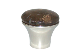 Smokey Quartz with Polished Nickel Base