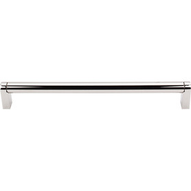 Asbury Pennington Bar Pull 8 13/16'' cc M1258  in Polished Nickel