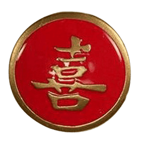 1 3/4'' Happiness Red/Gold Epoxy 222928-19