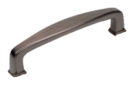 Builder's Choice 3-3/4'' c.c. Pull Oil Rubbed Bronze with Highlights 06453-OBH in Oil Rubbed Bronze