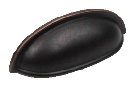 Yukon 3 in. Weathered Bronze/Copper Cup Pull 19353-WZC in Bronze