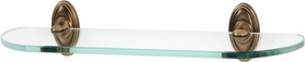 Classic Traditional Bath 24'' Glass Shelf w/Brackets A8050-24-AEM