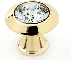 Swarovski Crystal 1 1/4'' Crystal Knob C214-CLR/GLD