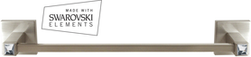 Contemporary II Crystal Bath 12'' Crystal Towel Bar C8420-12-SN