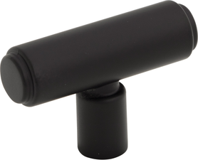 Regent's Park Clarence T-Knob 2 Inch Flat Black TK3111BLK