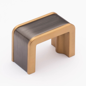 Fusion Knob Gunmetal with Satin Brass K-2000-G-SB