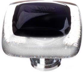 Reflective Black Knob with Polished Chrome Base K-700-PC
