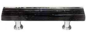 Texture Reed Black Pull with Base P-802