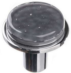 Geometric Geomtric Round Slate Grey on Round Knob R-1301