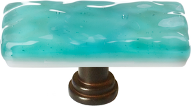 Skinny Glacier Aqua Long Knob with Base SLK-208
