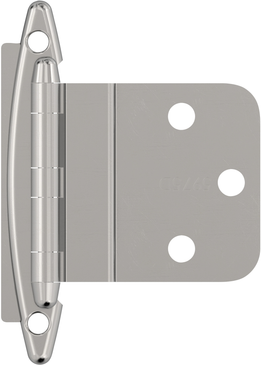 Functional Hardware 3/8'' Inset Non-Self Closing Face Mount Cabinet Hinge - 1 Pair BPR3417