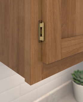 Functional Hardware 1/2'' Overlay Self Closing Partial Wrap Cabinet Hinge - 1 Pair BPR7550