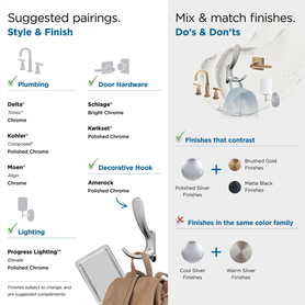 Finesse Transitional Triple Prong Wall Hook HBX37013