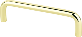 Advantage Wire Pulls 4'' CC Polished Brass Steel Pull 6150-203-P