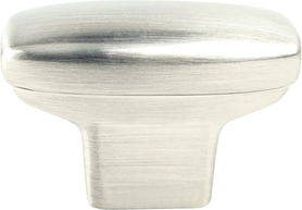 Transitional Advantage One Brushed Nickel Rounded Rectangle Knob 9181-1BPN-P