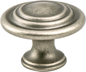 Traditional Advantage Four Weathered Nickel Ringed Knob 9366-10WN-P