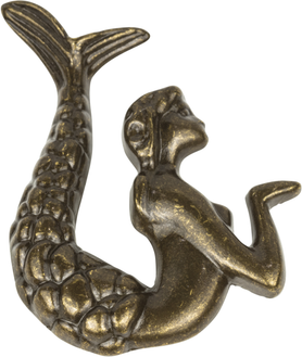 Nautical/Ocean Mermaid Knob Left 2 1/2'' Burnished Bronze 190L-BB