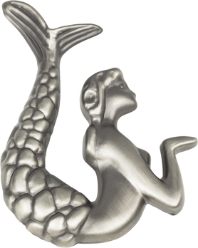 Nautical/Ocean Mermaid Knob Left 2 1/2'' Pewter 190L-P