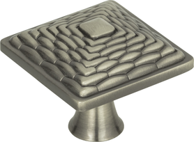 Mandalay Square Knob 1 1/4'' Brushed Nickel 237-BRN