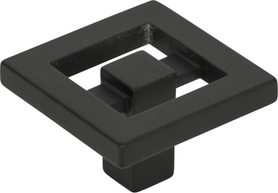 Nobu Square Knob 1 3/8'' Matte Black 260-BL