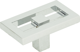 Nobu Rectangle Knob 1 3/4'' Polished Chrome 261-CH