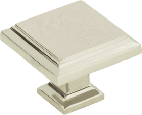 Sutton Place Square Knob 1 1/4'' Polished Nickel 289-PN