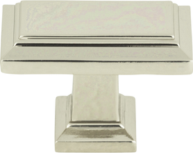 Sutton Place Rectangle Knob 1 7/16'' Polished Nickel 290-PN