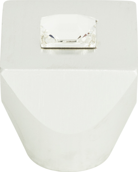 Crystal Square Knob 1'' Matte Chrome 3195-MC