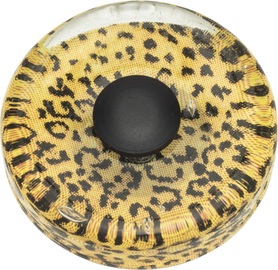 Dream Glass Cheetah Glass Round Knob 1 1/2'' Matte Black 3231-BL