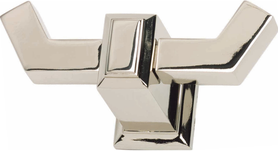 Sutton Place Bath Double Hook Polished Nickel SUTTH-PN