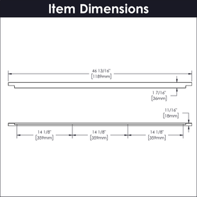 Austere Collection Aluminum Handle 47'' Aluminum Finish CH075750-AL