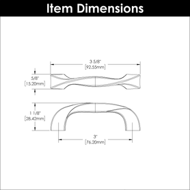 Twist Collection Pull 3'' cc Polished Nickel Finish H076015-14