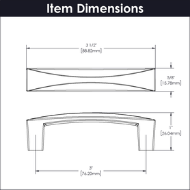 Crest Collection Pull 3'' cc Satin Nickel Finish H076129-SN