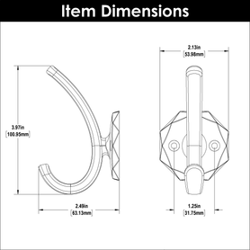 Karat Collection Hook 1-1/4'' cc Champagne Bronze Finish H077848CBZ