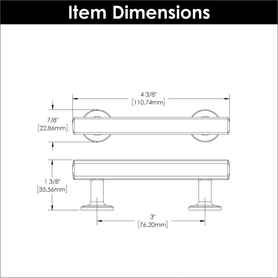 Woodward Collection Pull 3'' cc Matte Black Finish H077880MB