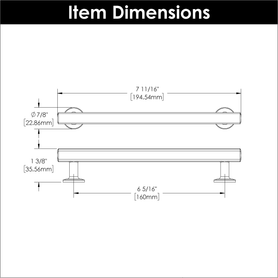 Woodward Collection Pull 6-5/16'' cc Chrome Finish H077883CH