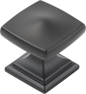 Dover Collection Knob 1-1/4'' Square Matte Black Finish H078769MB