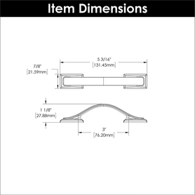 Dover Collection Pull 3'' cc Brushed Golden Brass Finish H078770BGB