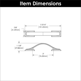 Dover Collection Pull 3'' cc Chrome Finish H078770CH