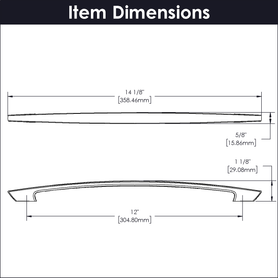 Velocity Collection Appliance Pull 12'' cc Polished Nickel Finish HH074855-14