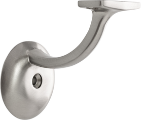 Hand Rail Brackets Collection Handrail Bracket 3'' x 2'' Satin Nickel Finish HH57738-SN